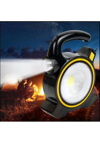 Solar Şarjlı Led Fener Güneş Enerjili Taşınabilir Kablosuz Şarj Edilebilir Kamp Lambası, Powerbank Ö Çok Renkli