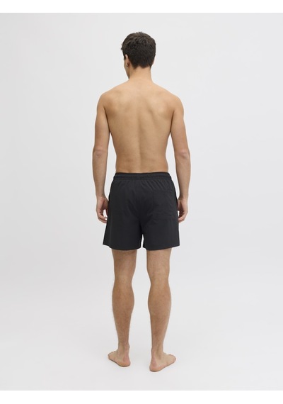 Jack & Jones Jack Jones Erkek Beli Lastikli Siyah Deniz Şortu 12291385