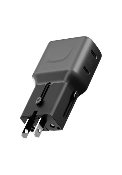 Energea Travelgo 65w 2 Adet Type-c Çıkışlı Pd Pps Gan Hızlı Şarj Aleti - Siyah