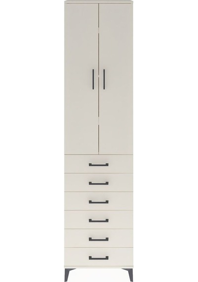 Arges Dolap 4 Raflı 6 Çekmeceli 2 Kapaklı 60x30x243 Aytaşı-ay... Aytaşı