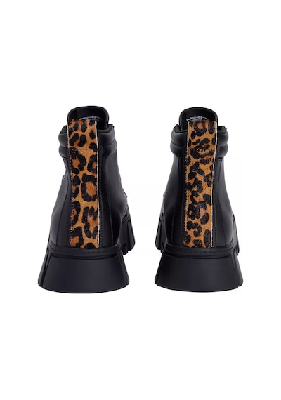 Tommy Hilfiger Kadın Leopar Detaylı Platform Tabanlı Bilekli Sneaker - Siyah Triple Black