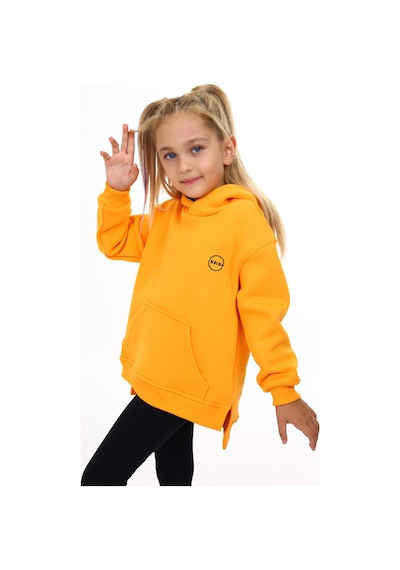 Toontoy Kız Çocuk Oversize Kapüşonlu Cepli Nakış Baskılı Yırtmaçlı Sweatshirt - 3 İplik Şardonlu Hardal Toontoy Kız Çocuk Oversize Kapüşonlu Cepli Nakış Baskılı Yırtmaçlı Sweatshirt - 3 İplik Şardonlu Hardal