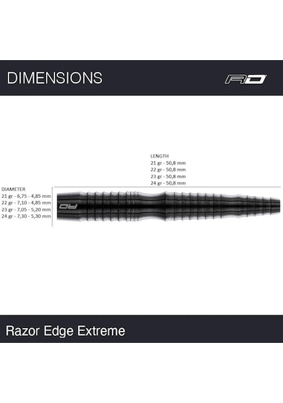 Red Dragon Razor Edge Extreme % 90 Tungsten Çelik Uçlu Dart Oku