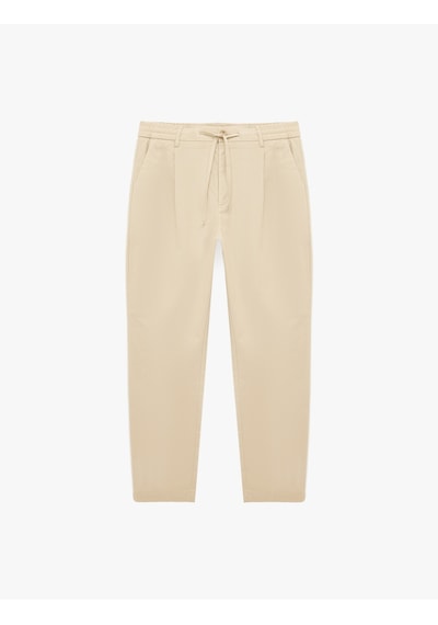 Koton Regular Fit Beli Lastikli Düğmeli Düz Paça Keten Karışımlı Chino Yazlık Pantolon Bej 6sam40003hw Ekru Koton Regular Fit Beli Lastikli Düğmeli Düz Paça Keten Karışımlı Chino Yazlık Pantolon Bej 6sam40003hw Ekru