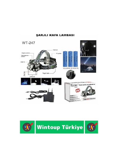 Profesyonel Kamp Balıkçı Deprem Güçlü Işık 8 Mod Yüksek Mesafeli Güçlü Kafa Lambası Çok Renkli