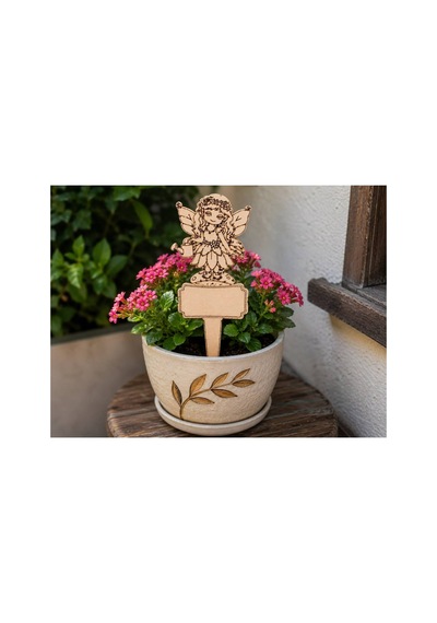Arliadesign 4 Lü Peri Figürlü Ahşap Saksı Bitki Etiketi 13x30 Cm 3 Mm Mdf Bahçe Ve Çiçek Süsü