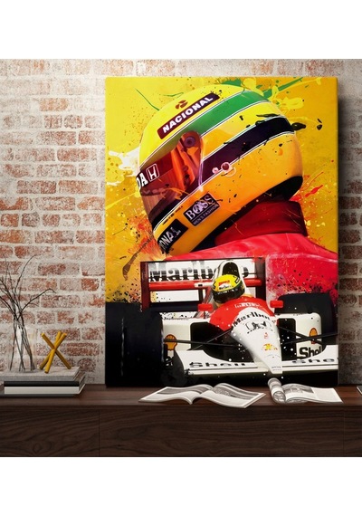Bk Gift F1 Ayrton Senna Tasarımlı Kanvas Tablo 70X100Cm-2 (551143211)