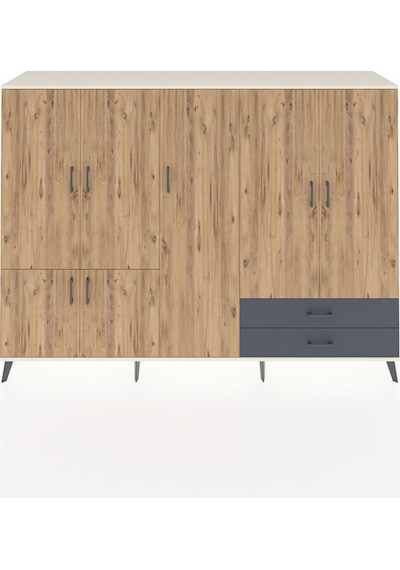 Hyperion Dolap 12 Raflı 2 Çekmeceli 7 Kapaklı 220x44x163 Aytaşı-ç Aytaşı-çam/antrasit Hyperion Dolap 12 Raflı 2 Çekmeceli 7 Kapaklı 220x44x163 Aytaşı-ç Aytaşı-çam/antrasit