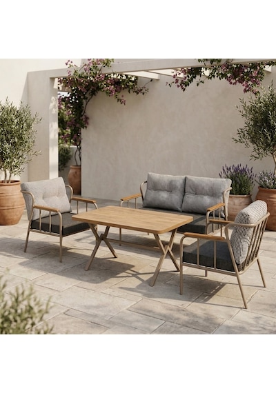 Paris 2+1+1+ 70x120 Ceviz Desenli Masa Metal Balkon Takımı Keten Dokulu Kumaş Cappuccino Metal - Bahçe Teras Oturma Gr Gri - Antrasit Paris 2+1+1+ 70x120 Ceviz Desenli Masa Metal Balkon Takımı Keten Dokulu Kumaş Cappuccino Metal - Bahçe Teras Oturma Gr Gri - Antrasit