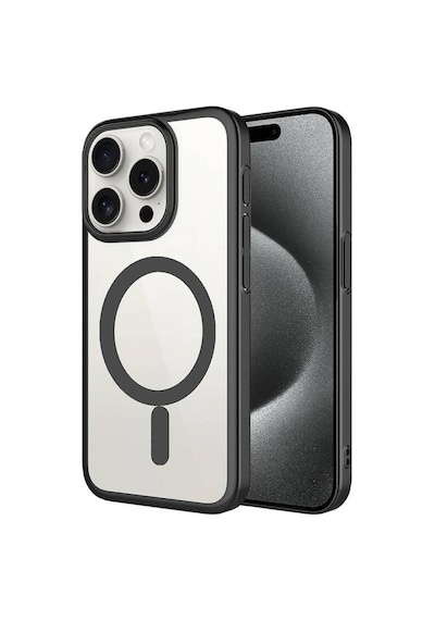 Teleplus Apple Uyumlu iPhone 15 Pro Kılıf Wireless Şarj Özellikli Sert Pc Mat Riksos M-safe Kapak