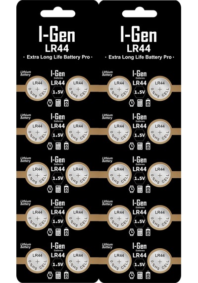 I-gen Lr44 1.5v Alkalin Düğme Pil Ag13, A76, L1154 20'li Paket