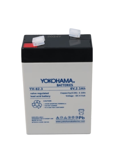 Yokohama Yh-62.3 6 Volt - 2.3 Amper Akü 90x43x38 Mm