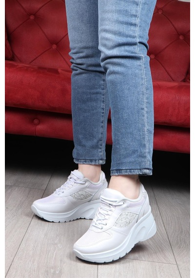 Flet 185 Beyaz Kadın Spor Sneaker Beyaz