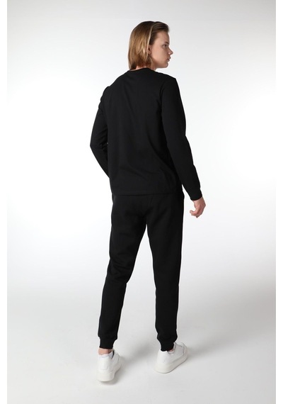 Defys Erkek Bisiklet Yaka Uzun Kollu Regular Fit Basic Tişört Siyah - 499080070 Siyah