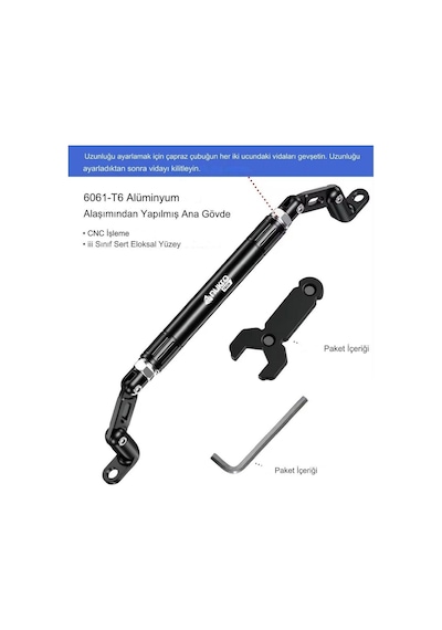 Nukrotech Gidon Ara Bar Hb6 2 Ayna Dibi Arası Crossbar Çubuğu Ve