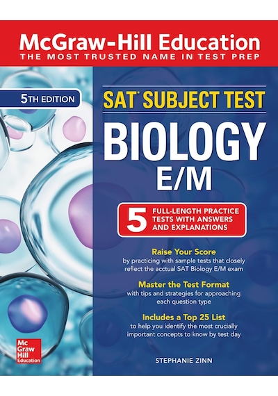 Mcgraw-hill Education Sat Subject Test Biology, Fifth Edition