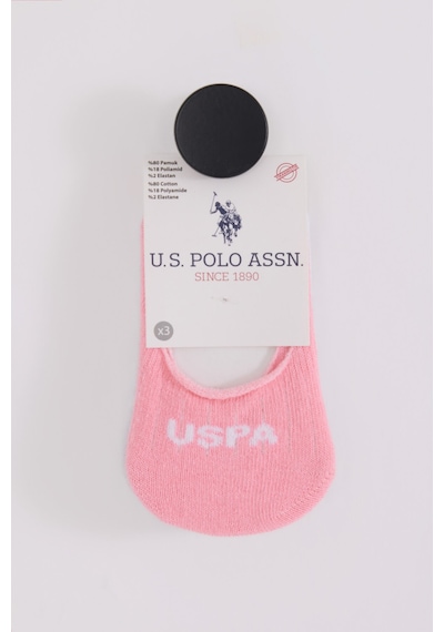 U.S. Polo Assn. U.s. Polo Assn Bebek Kız Bebek Pembebeyazgri Bebek Corap Pembe/beyaz/gri