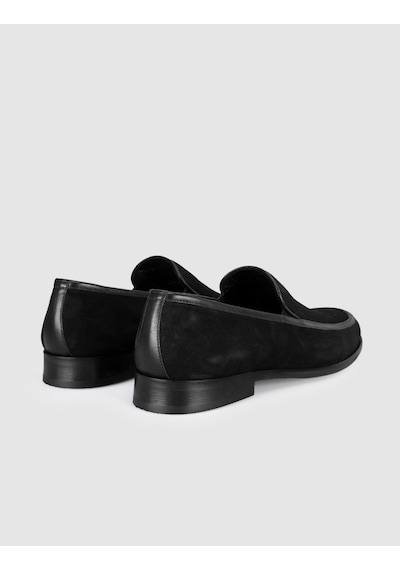Cabani Premium Deri Siyah Erkek Loafer
