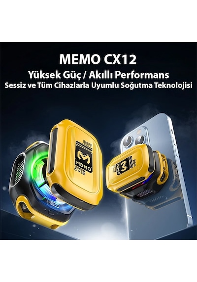 Memo Cx12 Pro 2000mah Bataryalı İ Manyetik Cep Telefon Soğutma