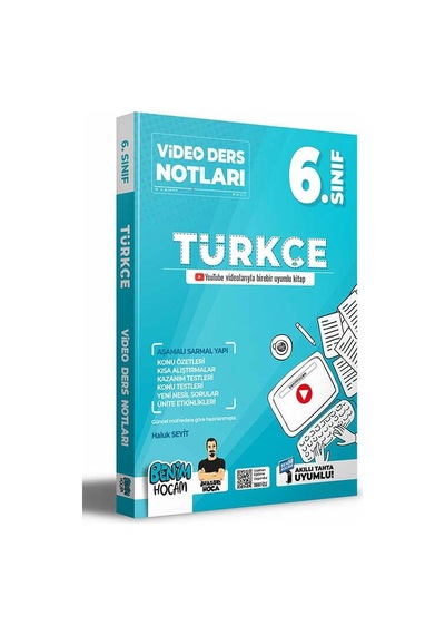 2022 6.Sınıf Türkçe Video Ders Notları  -  Konu Anlatımı  -  Haluk Seyit  -  Benim Hocam Yayınları
