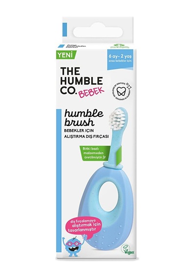 Humble Brush Baby Bebekler İçin Alıştırma Diş Fırçası - Mavi 5 Adet