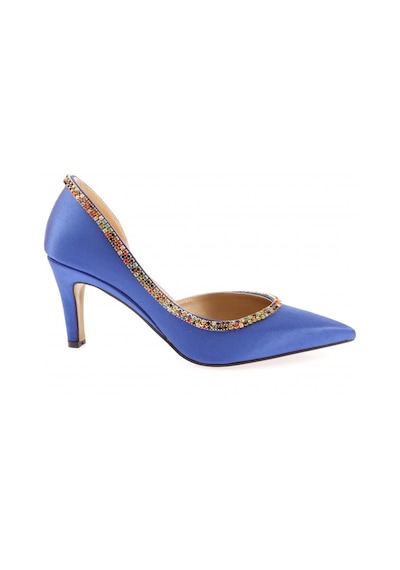 Dgn 1328 Kadin Transparan Detayli Stiletto 1328-2150-R6441 Mavi