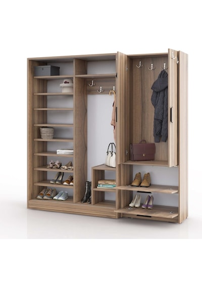 Abre Vm-300348 Dore Ceviz Vestiyer Portmanto Diğer