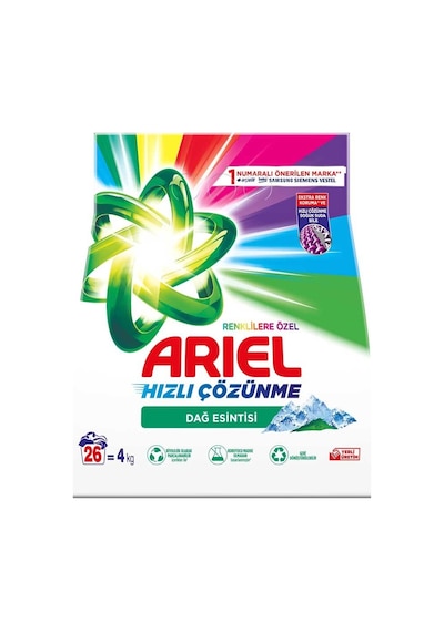 2 Adet Ariel Çamaşır Deterjanı 4 Kg Renkliler Diğer