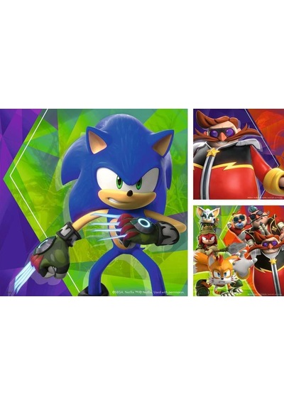 , 3x49p Puzzle Sonic, Çocuk Puzzle Standart