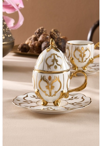 Karaca Faberge Egg 2 Kişilik Kahve Fincan Takımı 90 Ml Renkli