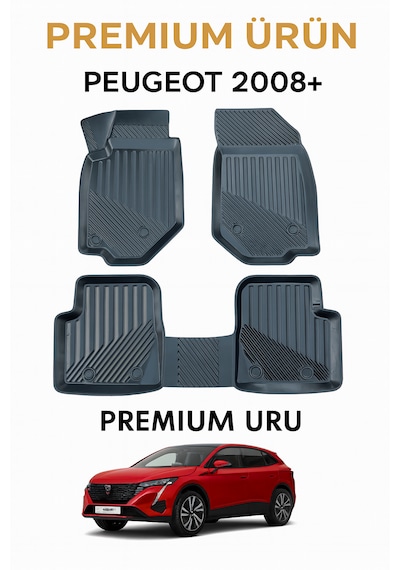 Peugeot 2008 2020+ Uyumlu 3d Oto Paspas Premium