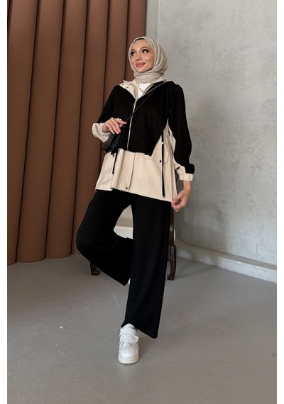 Riella Butik Alya Tesettür Takım Siyah
