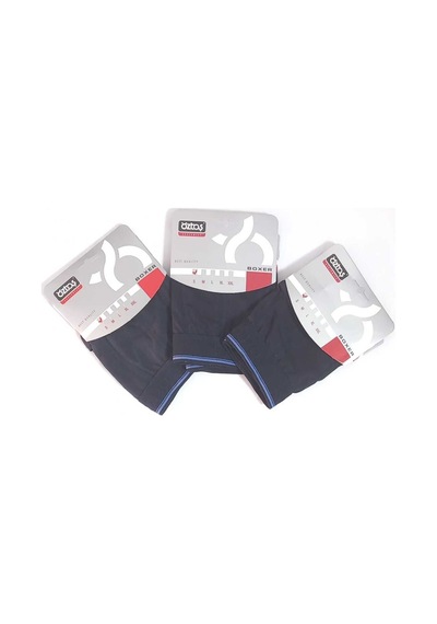 3 Adet Erkek Lycralı Boxer Lacivert