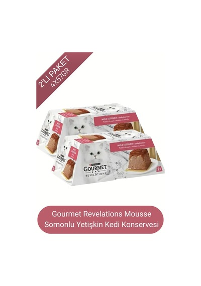 Revelations Somon Balıklı Yetişkin Kedi Konservesi 4x57 Gr