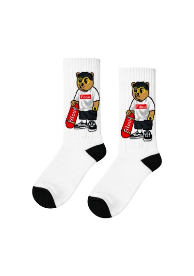 Carnaval Socks Kaykaylı Bear Desenli Tenis Çorap Çok Renkli