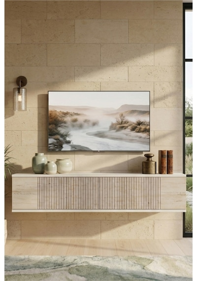 Tda1204bt Corsa Duvara Montaj Tv Sehpası Beyaz-traverten 120cm Beyaz - Traverten Tda1204bt Corsa Duvara Montaj Tv Sehpası Beyaz-traverten 120cm Beyaz - Traverten