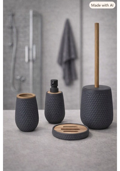 Aror 4 Parça Banyo Seti Gri