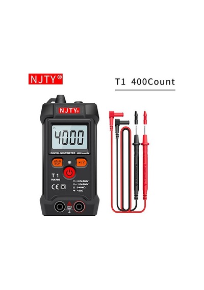 Njty T1 Dijital Multimetre True Rms Ncv 600v Mini Cep El Tipi Voltmetre Ac Dc Voltaj Direnç Buzzer El Feneri Otomatik K