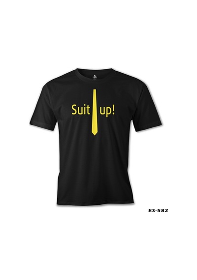 How I Met Your Mother - Suit Up Siyah Erkek Tshirt