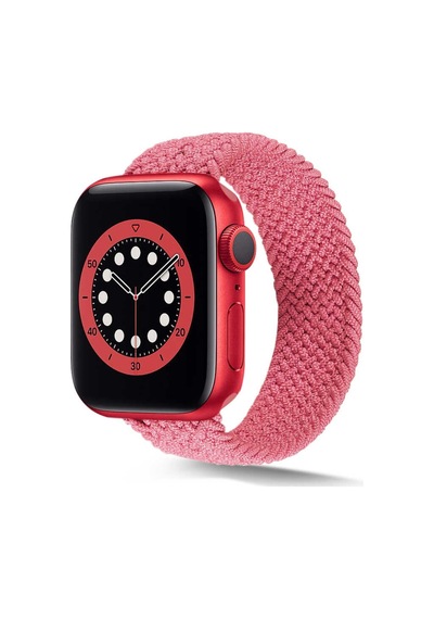 Apple Uyumlu  Watch 38 MM Krd-38 Hasır Örgü Dizayn Medium Kordon