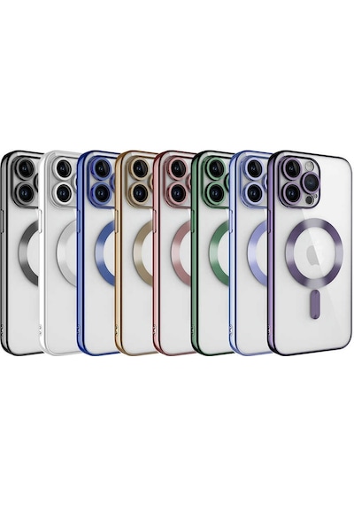 Apple Uyumlu iPhone 14 Pro Kamera Korumalı Magsafe Wireless Şarj Özellikli Zore Demre Kapak