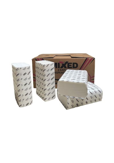 Mixed Z Katlama Dispenser Kağıt Havlu Peçete 12 Paket 1 Koli Ekonomik Z Katlı Havlu