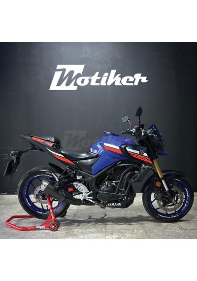 Yamaha Mt-25 Neon Turuncu Ve Beyaz Sticker Modeli