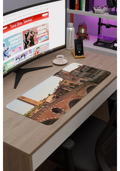 İtalya V1 70x30 Xl Gaming Kauçuk Kaymaz Taban Mouse Pad Fare Altlığı