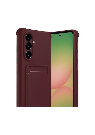 Samsung Galaxy A17 5g Uyumlu Kelvin Kartvizitli Silikon - Bordo