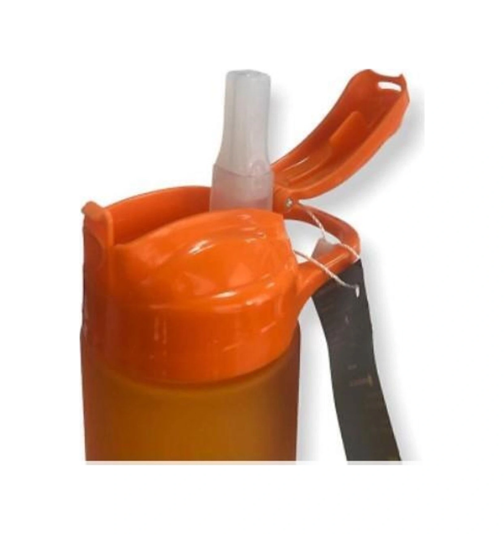 600 Ml Unbeaten Tritan Pipetli Matara Turuncu Turuncu