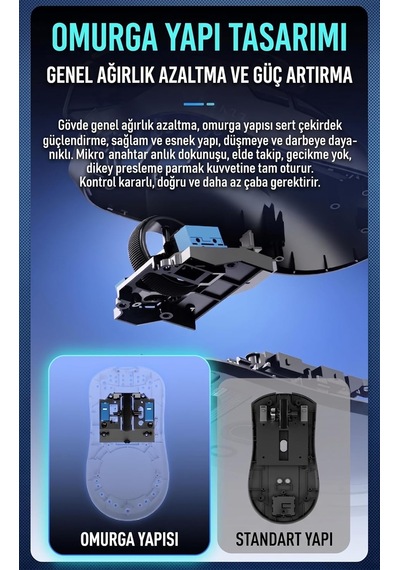 Ajazz Kablosuz Oyuncu Mouse 24000 Dpı 1000hz Bluetooth 2.4g Type C Aı Akıllı Etkileşim Manyetik Şarj Standı 300mah Genel Ajazz Kablosuz Oyuncu Mouse 24000 Dpı 1000hz Bluetooth 2.4g Type C Aı Akıllı Etkileşim Manyetik Şarj Standı 300mah Genel