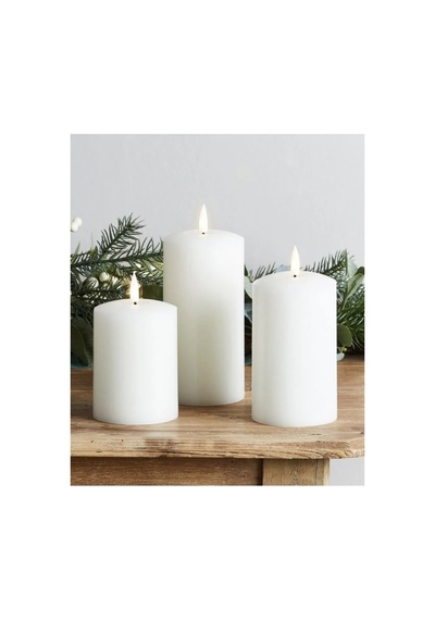 Silindir Mum 3'lü Set Ebat 5-7,5-12 Cm Çap 5,5 Cm