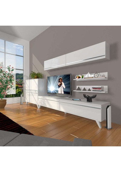 Decoraktiv Eko 6y Mdf Std Retro Tv Ünitesi Tv Sehpası Beyaz