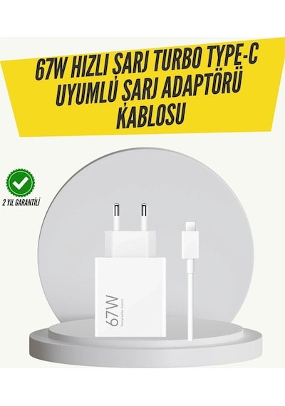 Eima Em-67 67w Turbo Hızlı Şarj Aleti Type-c Kablolu Power Adapter Seti